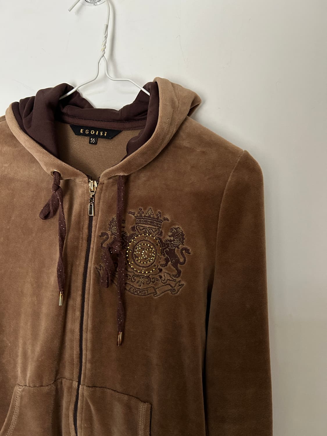 에고이스트 벨벳 후드집업  상품이미지2