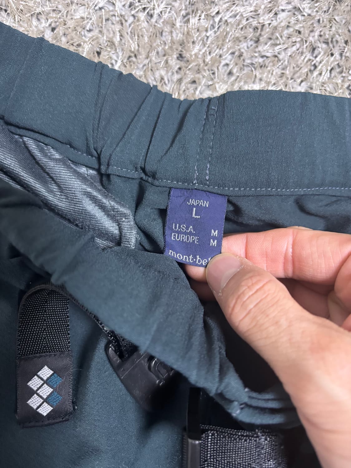 일본판 몽벨 버클 팬츠 사이즈 34 상품이미지4