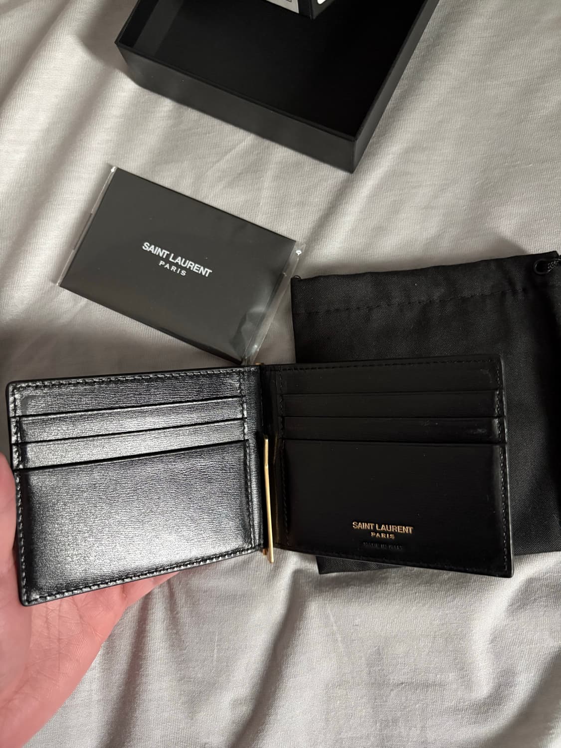 입생로랑 YSL 머니클립 블랙 금장 상품이미지3