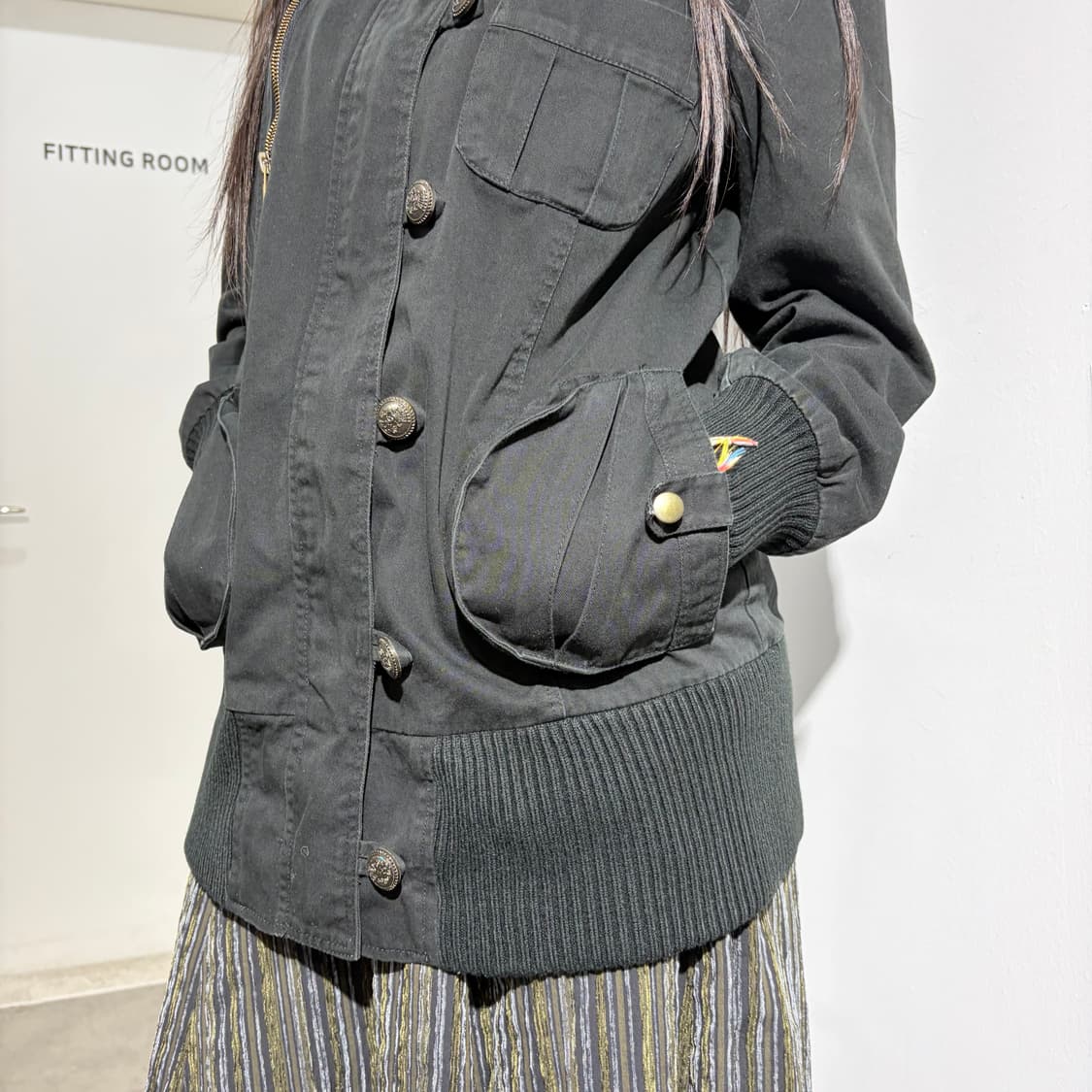 Y2k 지퍼 디테일 후드 자켓 상품이미지2