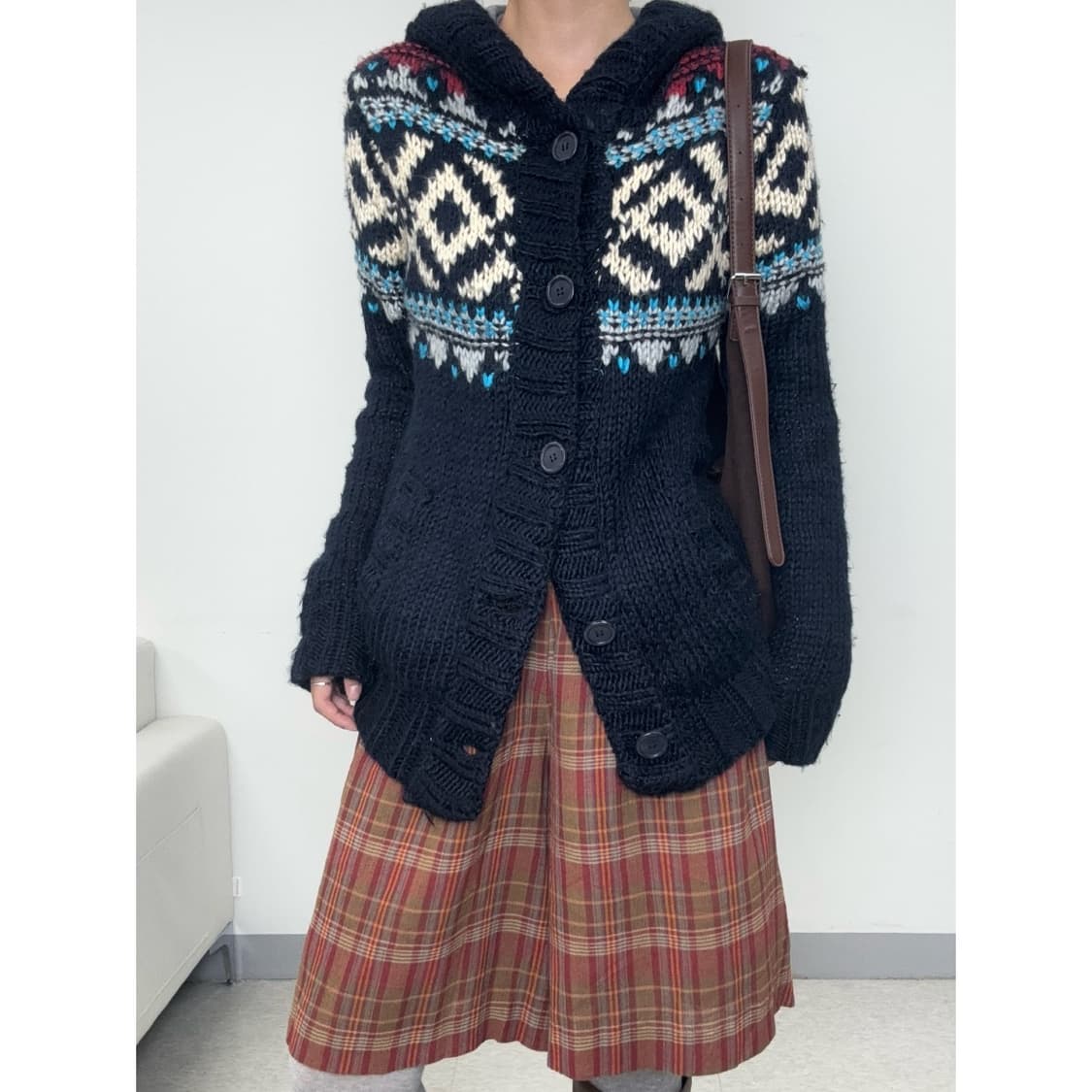 빈티지 브릭 체크 하프 팬츠 상품이미지3