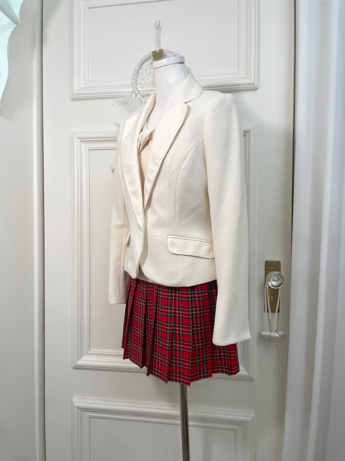 cream back bow spring jacket(size-11) 상품이미지3