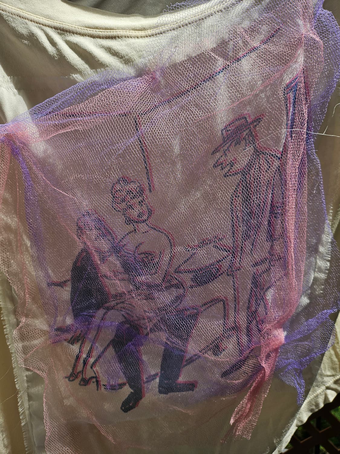루이비통 원오픈 숄더 한정판. 실크 티셔츠 상품이미지10