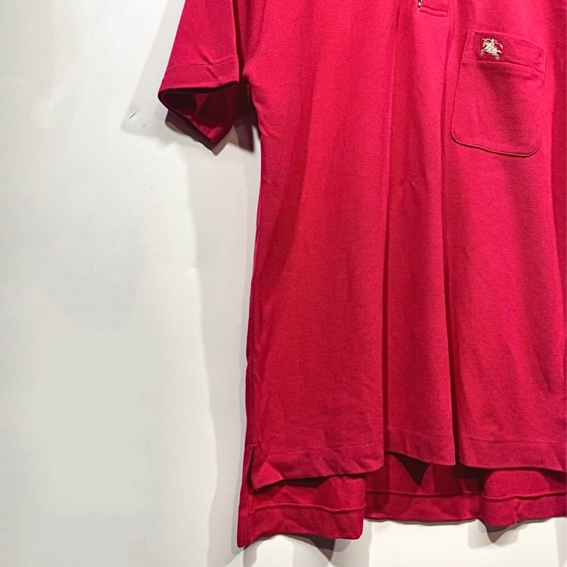 버버리 레드 체크 포인트 반팔 폴로티 상품이미지4