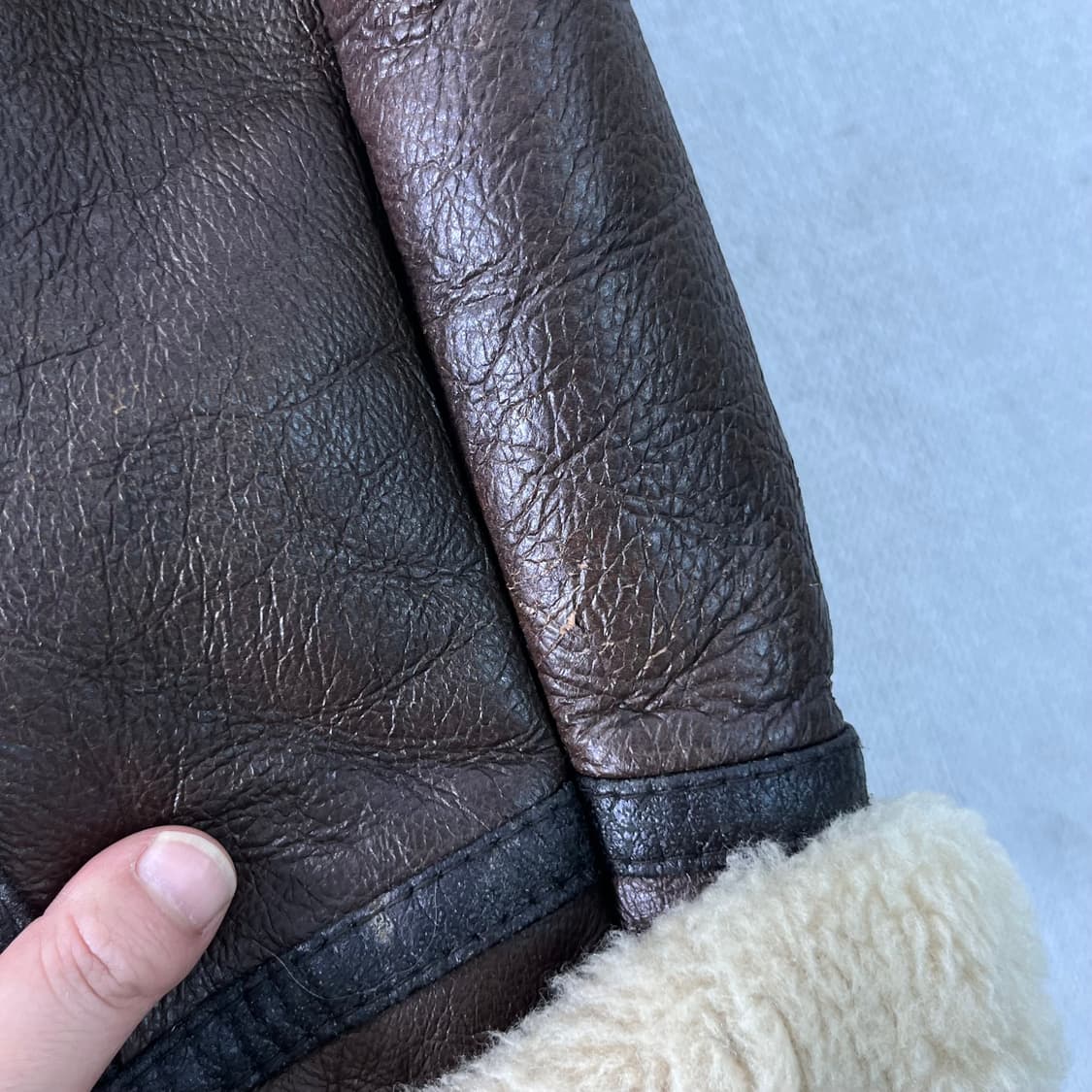 100  B-3 90s 램스킨 무스탕 자켓 상품이미지4