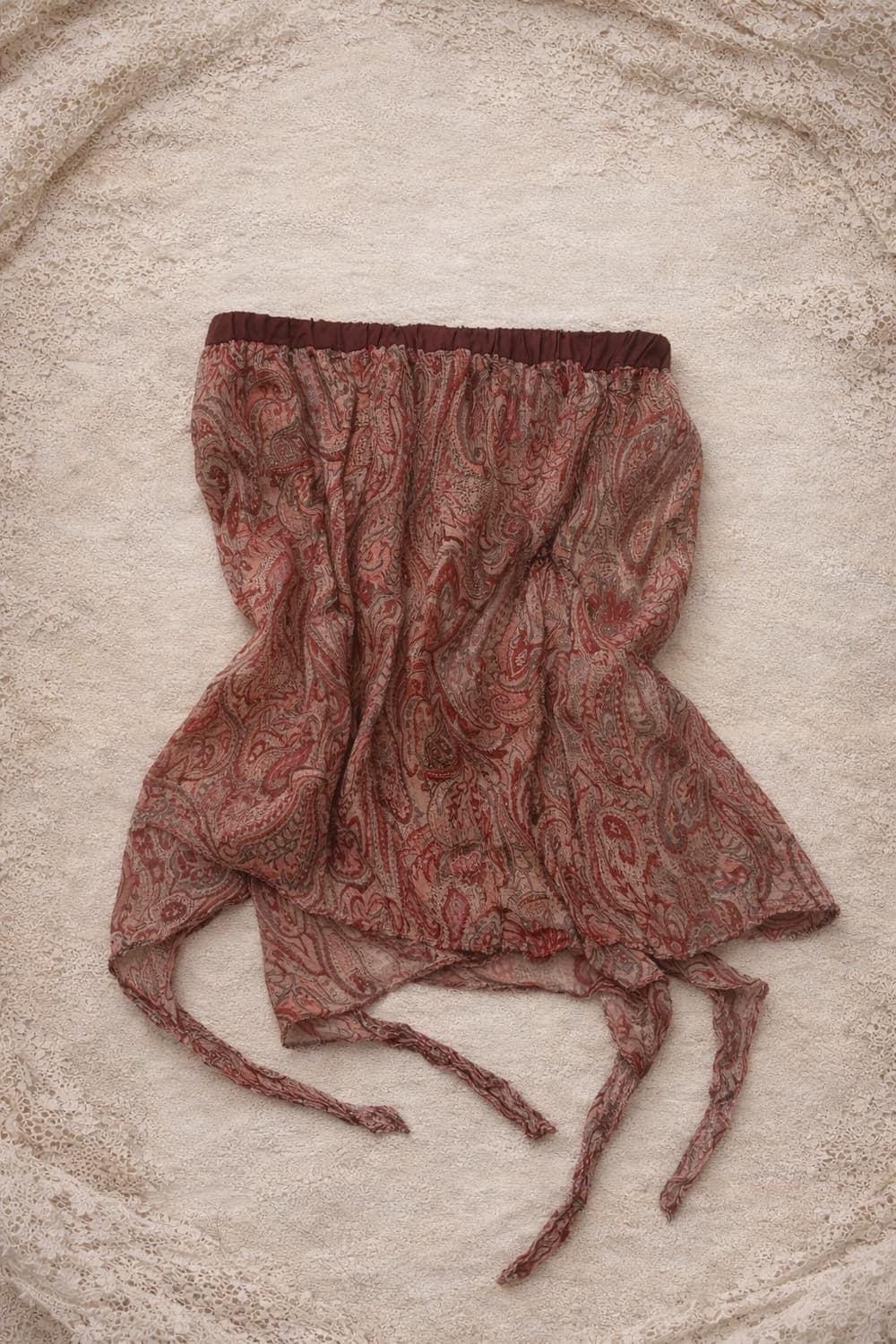 [Nuit et Jour] 일본 빈티지 페이즐리 타이 밴딩 스커트 상품이미지2