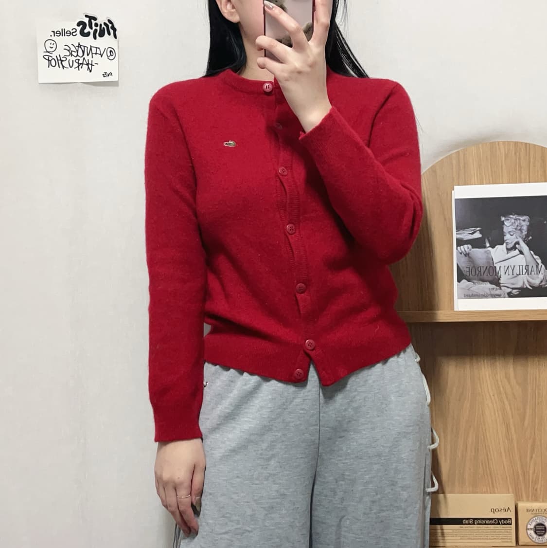 [정품] 라코스테 레드 라운드 울 가디건 [ 95 ] 상품이미지2