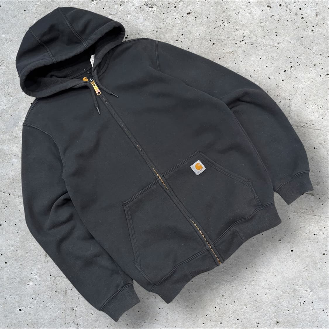 [S] 칼하트 써멀 블랙 스웻 후드집업 블랙 C616 상품이미지1