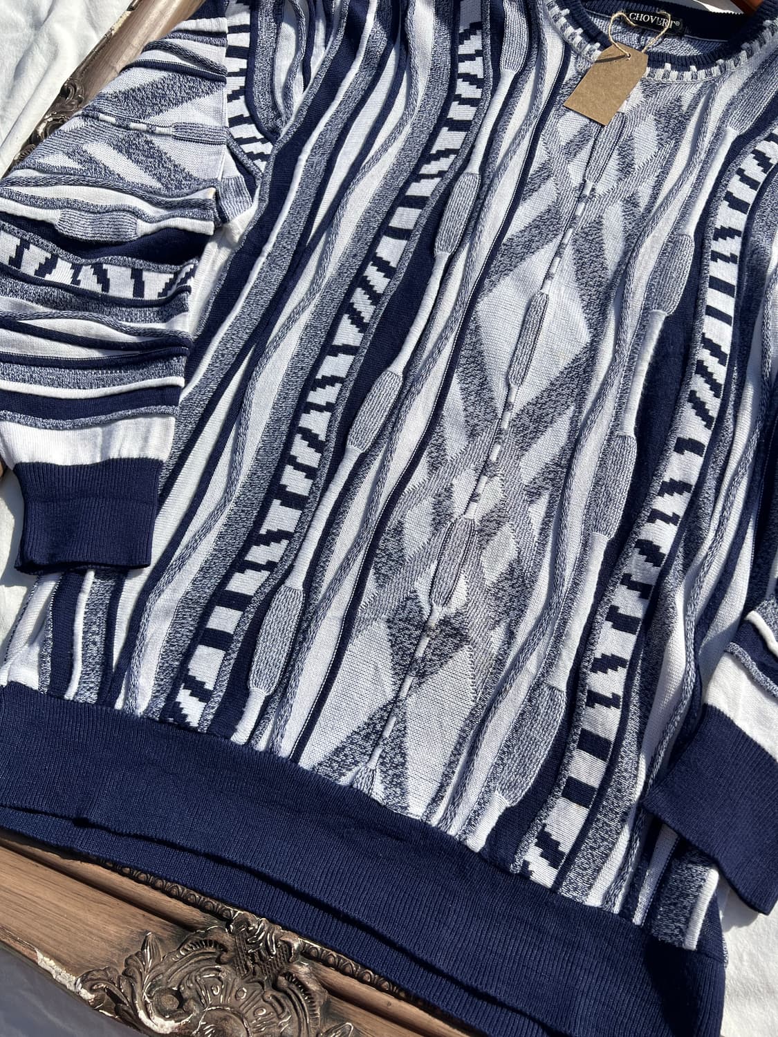 올드스쿨 케이블 패턴 스웨터 상품이미지3