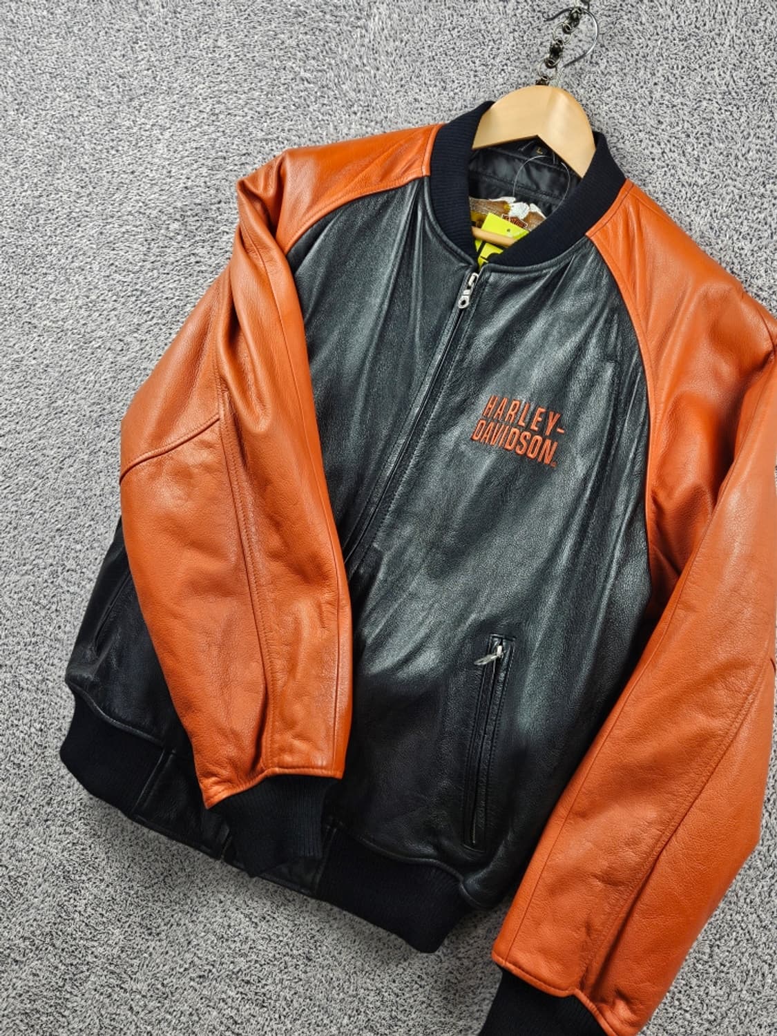 할리데이비슨 모터사이클 배색 봄버 가죽 자켓 ( L ) / 11108 상품이미지4