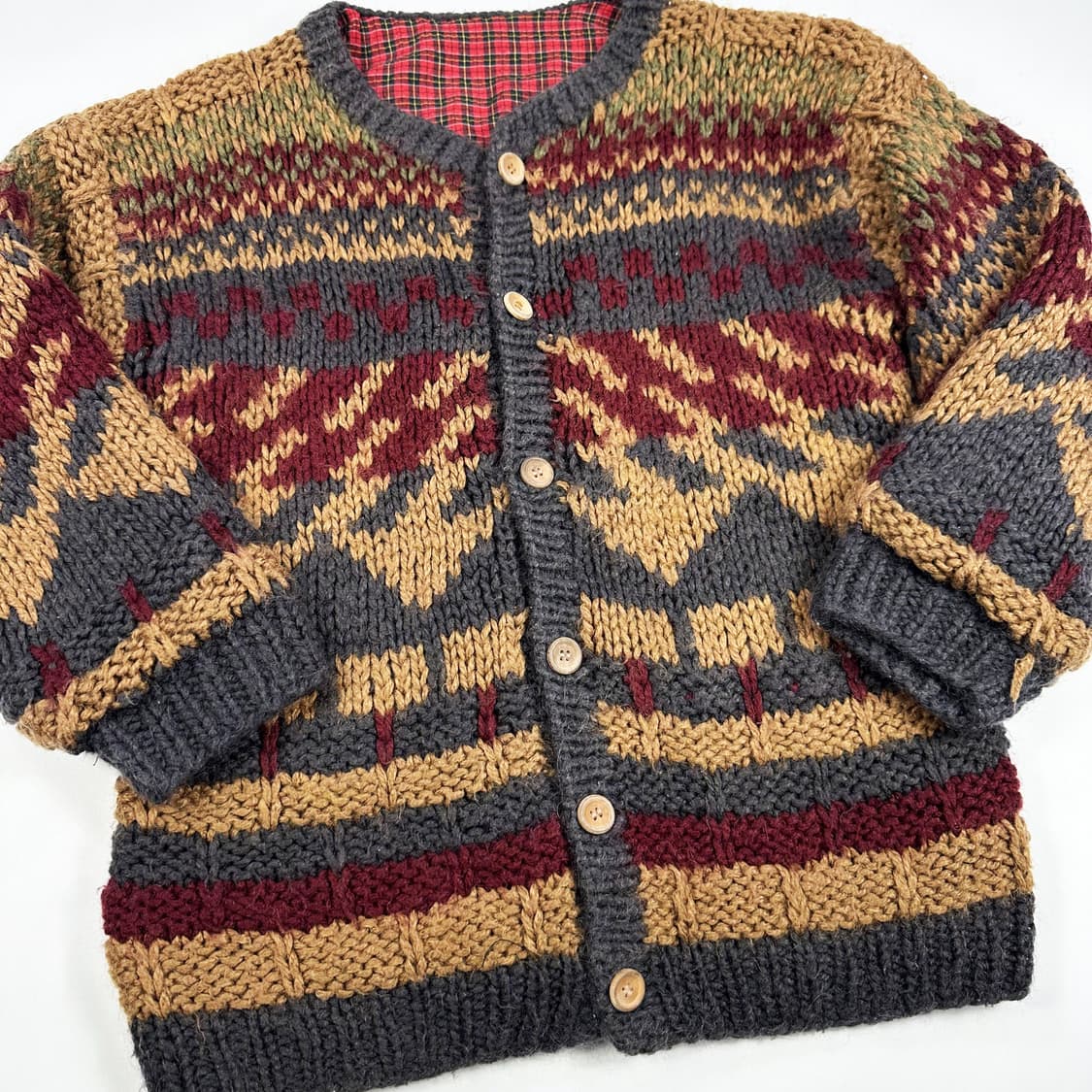 VTG 빈티지 재팬 헤비 코튼 니트 자켓 (M 여성추천) 상품이미지3