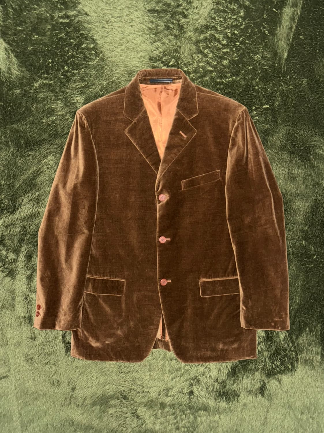 [M] E.Z. BY ZEGNA 제냐 벨루어 3버튼 블레이저 자켓 카멜 상품이미지1