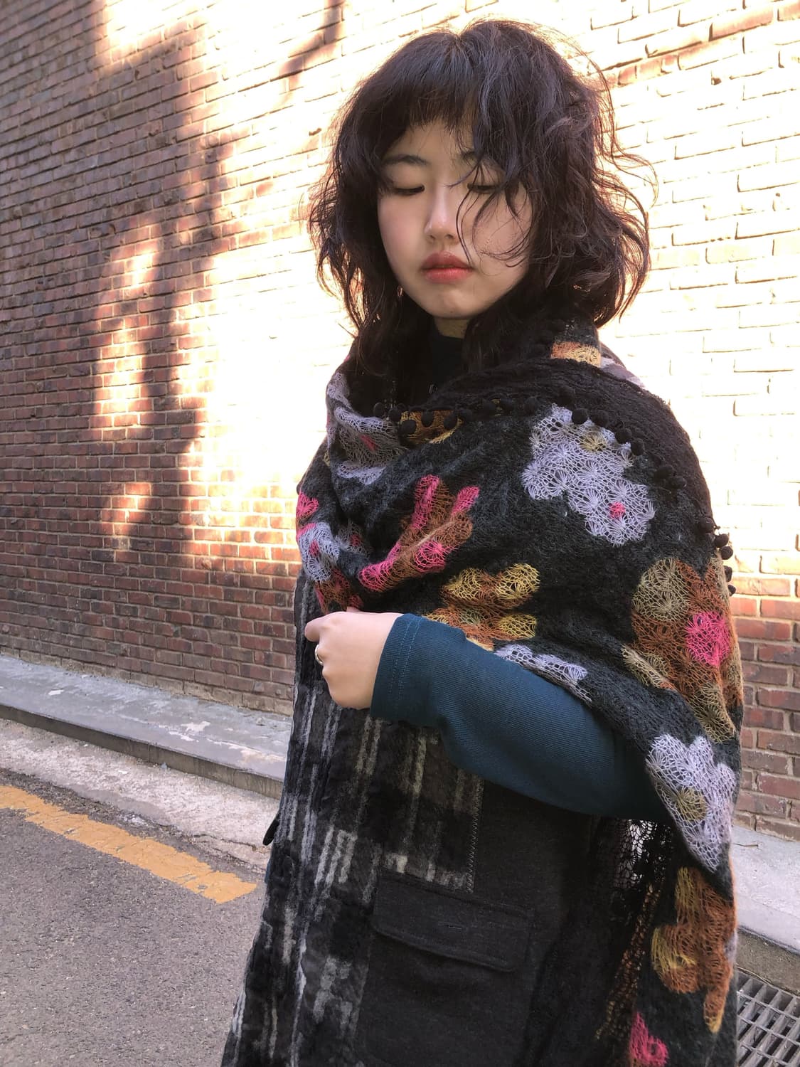 vintage flower muffler 상품이미지3