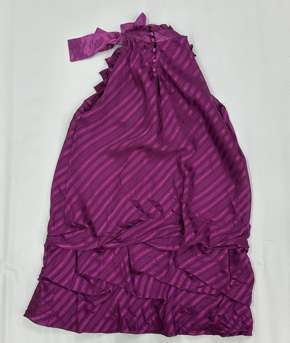 🍷슈슈룬 바닐라 변신복 미니 원피스🍷홀터넥 리본 셔링 무도회 마계   상품이미지4