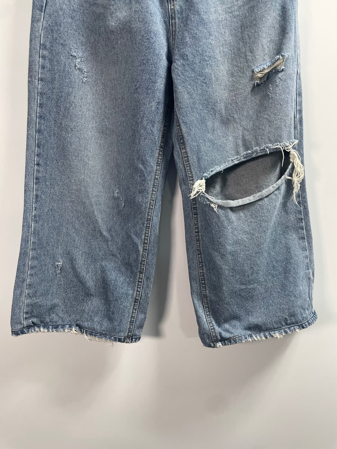 마땡킴 우먼스 와이드 연청 데님팬츠  (onp.43)   상품이미지4