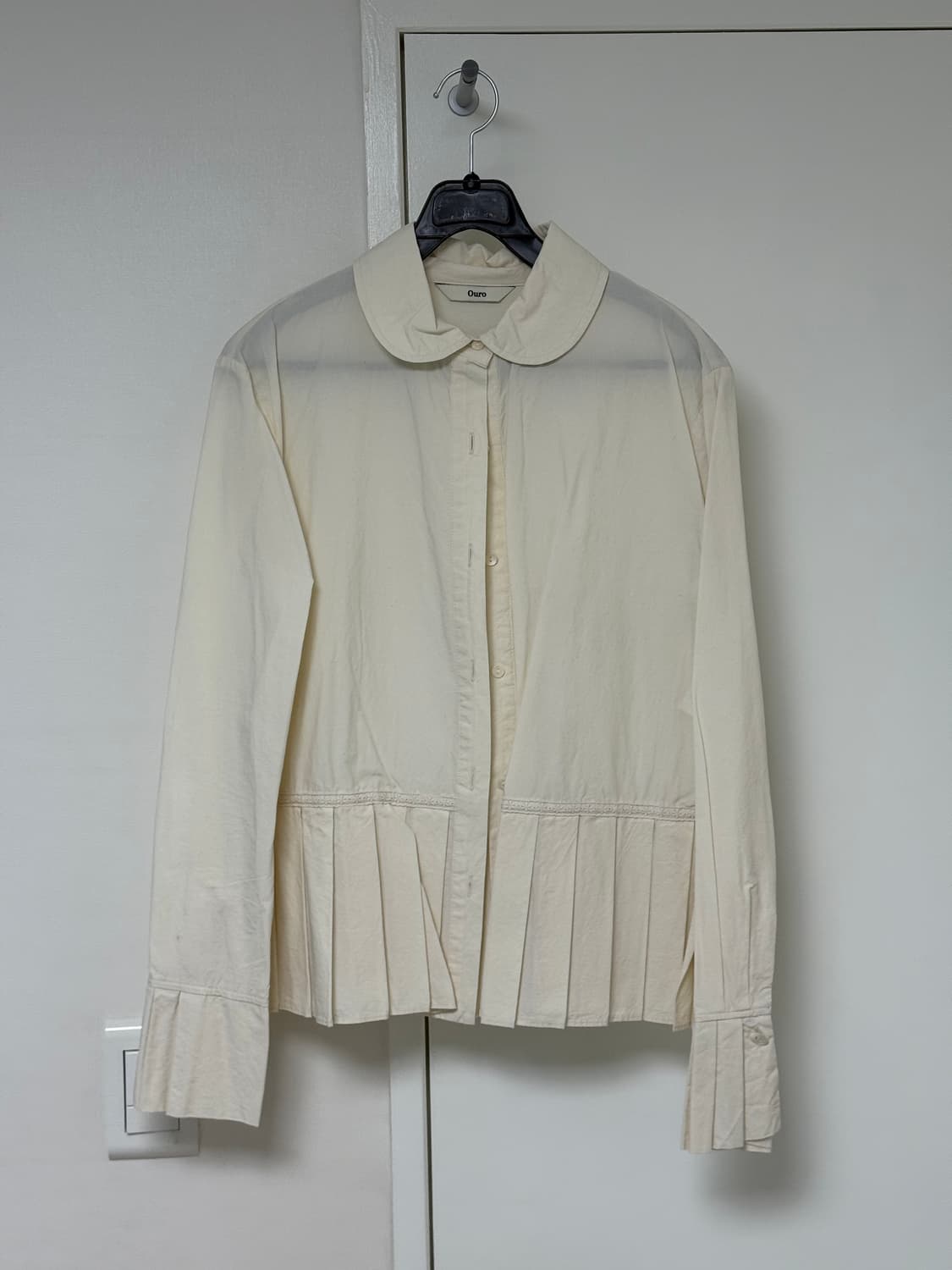 아우로 셔츠 블라우스 PLEATS LACE SHIRTS 상품이미지1