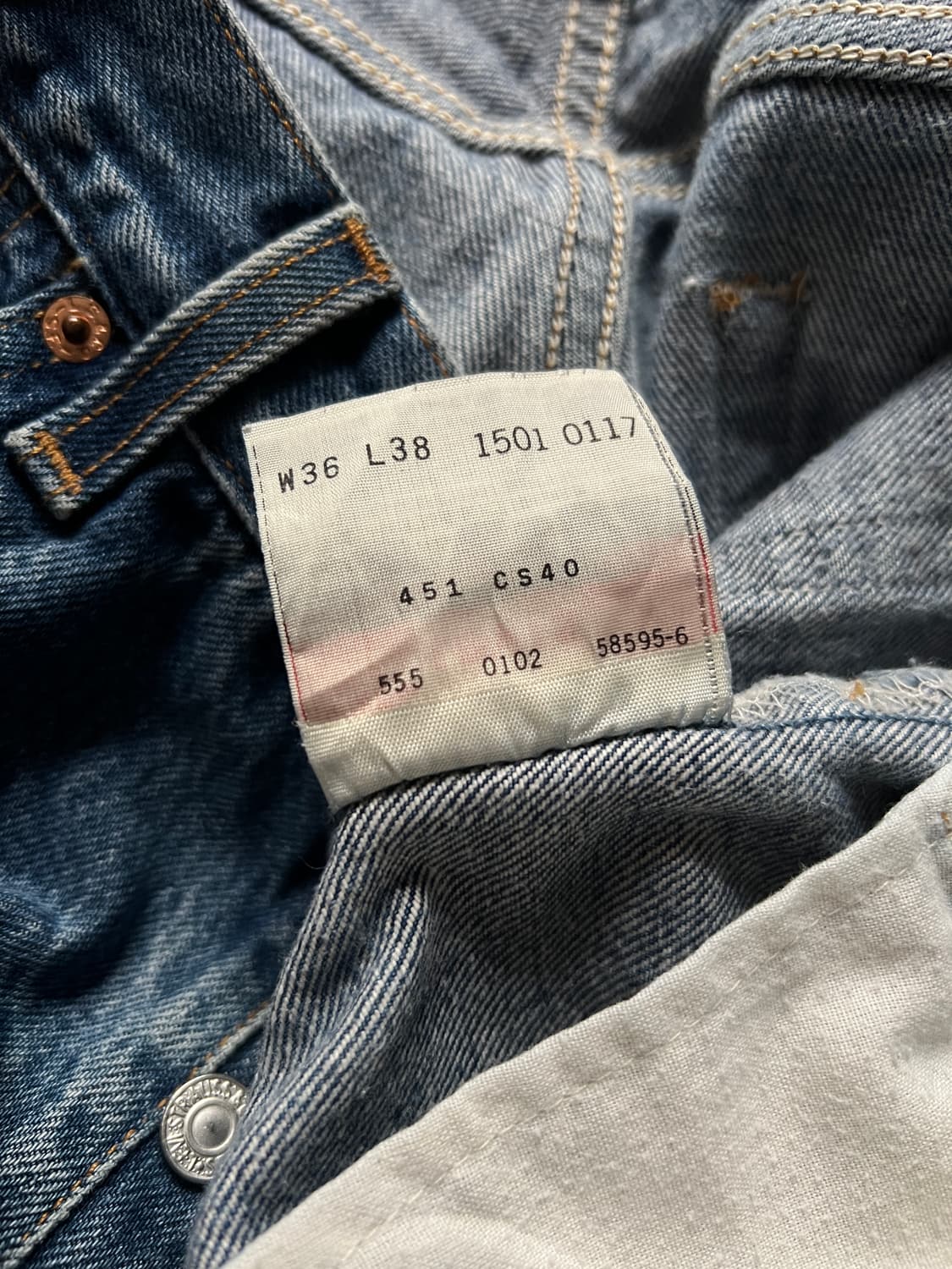 [36]00's 리바이스 501XX 발렌시아 555 팩토리 데님 팬츠 상품이미지4