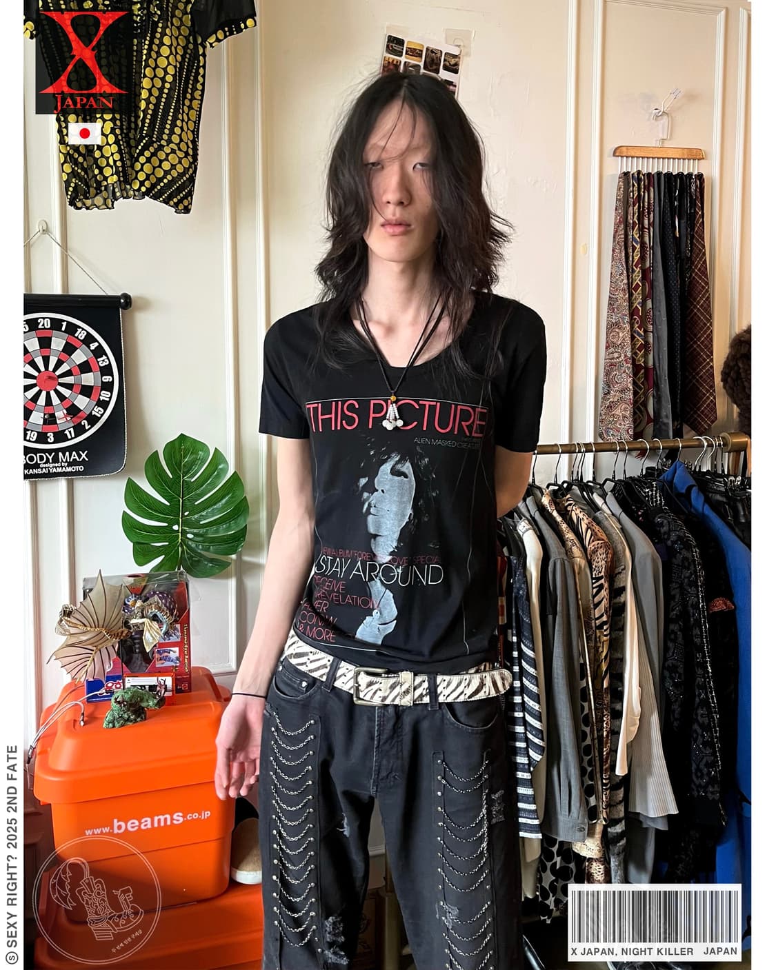 X JAPAN "TOSHI" Printed 1/2 Band T-Shirt 상품이미지1