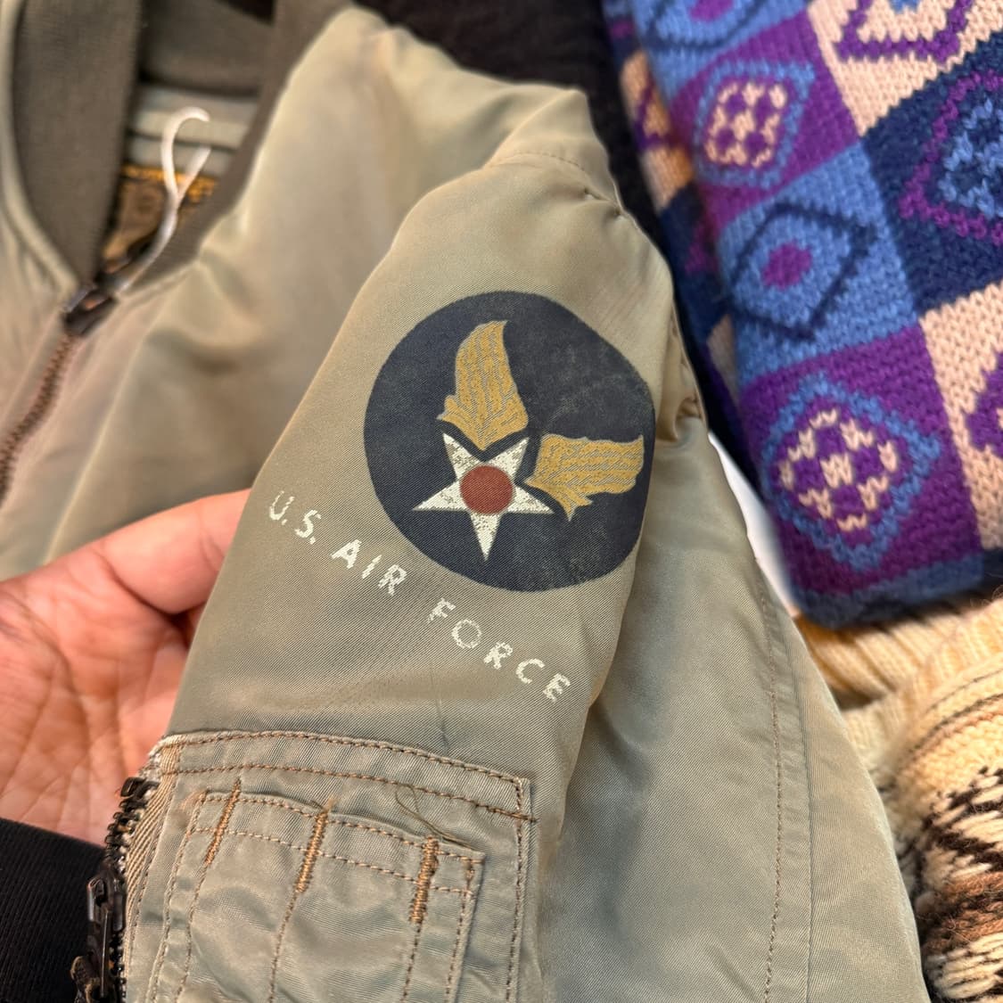 버즈 릭슨 울파일 US AIR FORCE 복각 MA1 상품이미지4