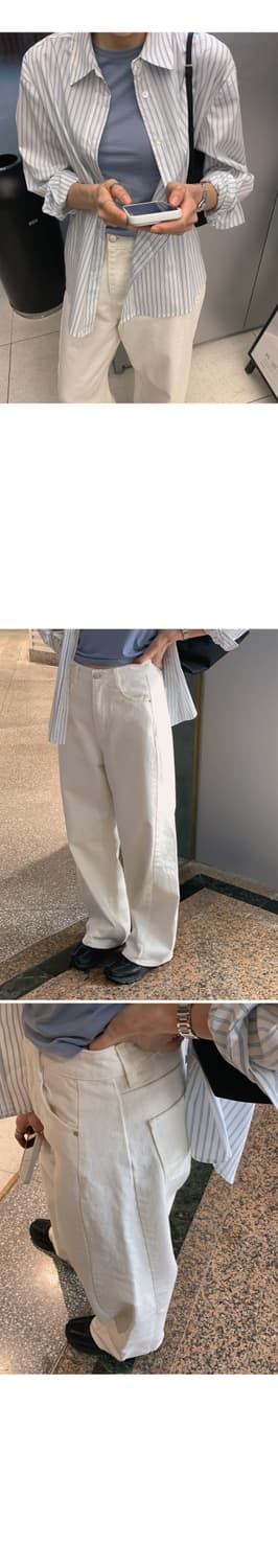 크렘므 cre-me 절개 데님(L) 새상품 상품이미지5