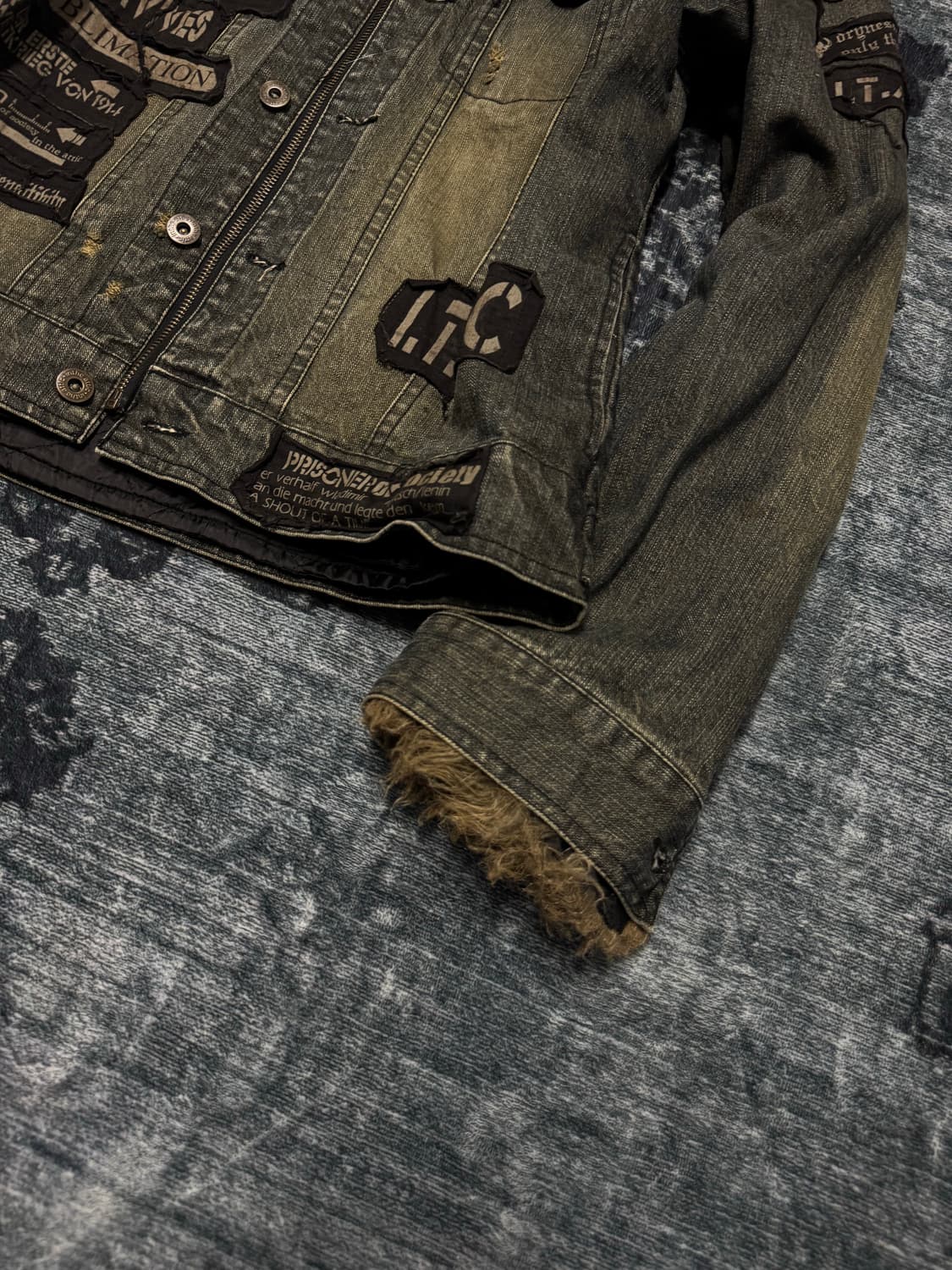 In the attic 00s patch trimming fur deni 상품이미지5