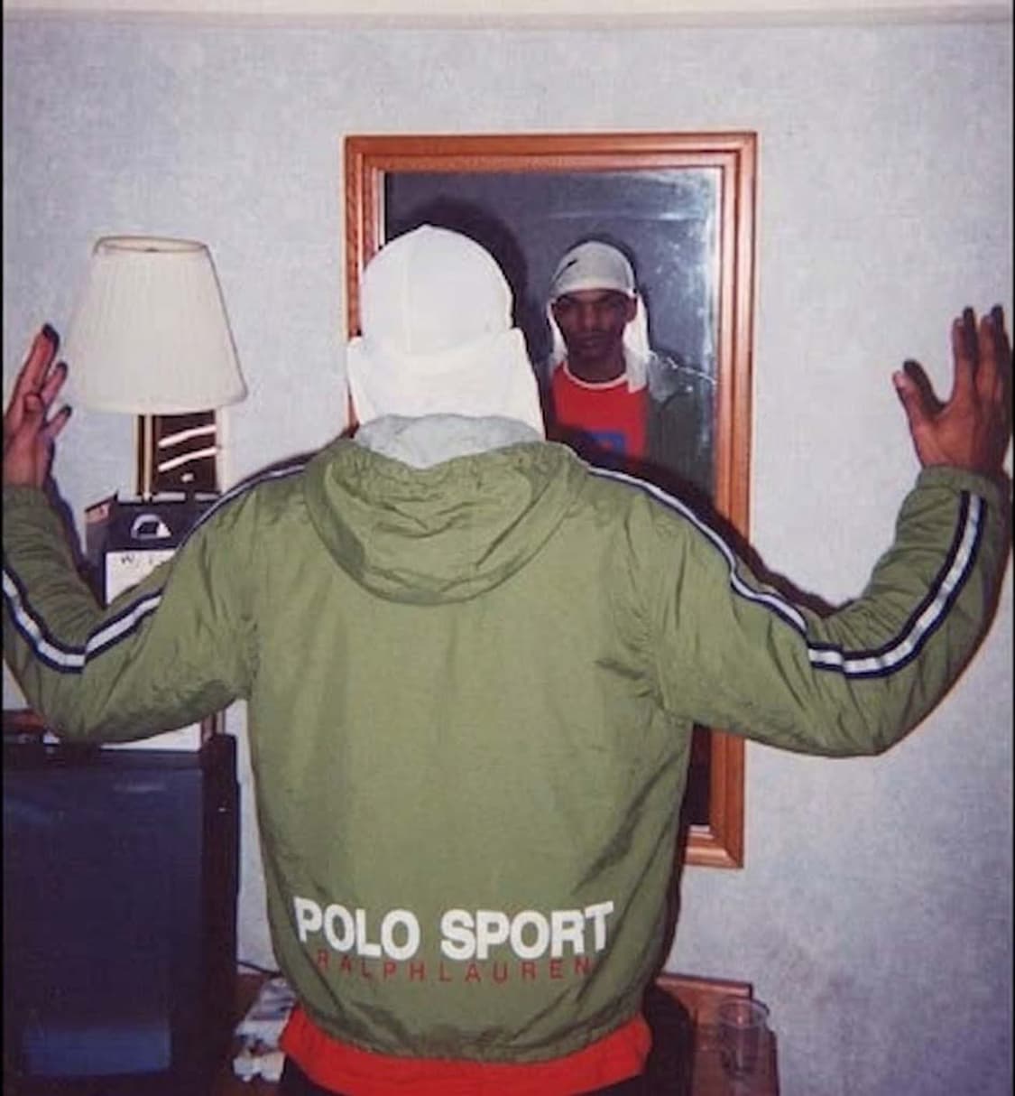 폴로 스포츠 USA 스펠아웃 백로고 올리브 윈드브레이커 자켓 상품이미지5