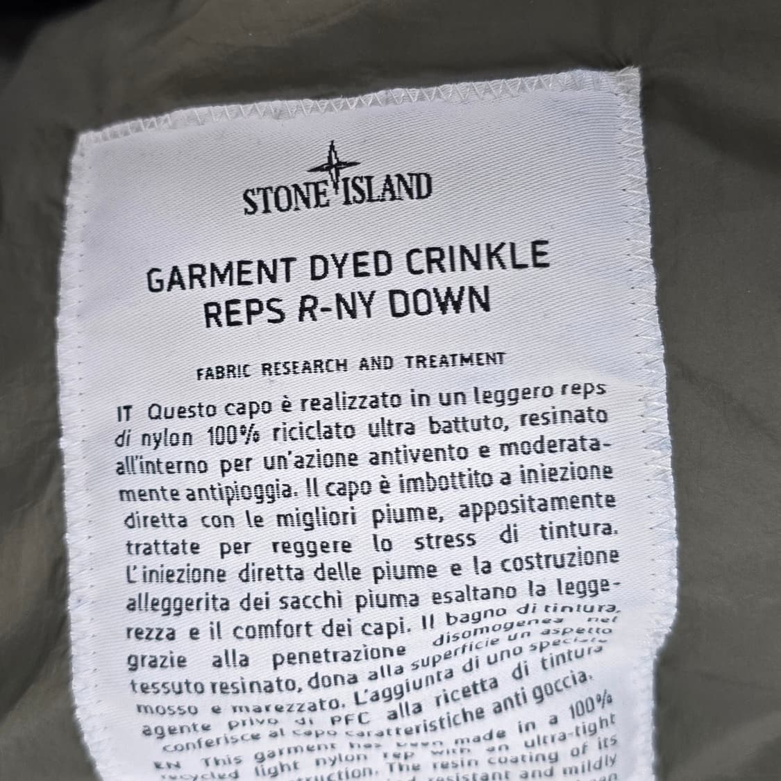 23fw 스톤아일랜드 크링클랩스 패딩 L사이즈 100 판매 상품이미지4