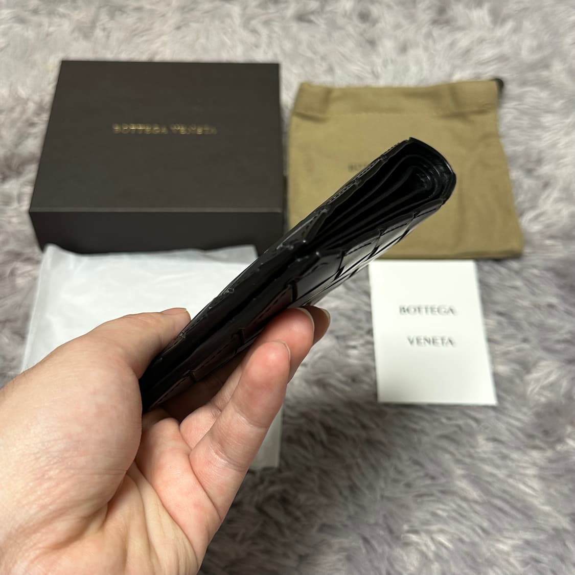 [풀구성] 보테가베네타 인트레치아토 반지갑 블랙 상품이미지6