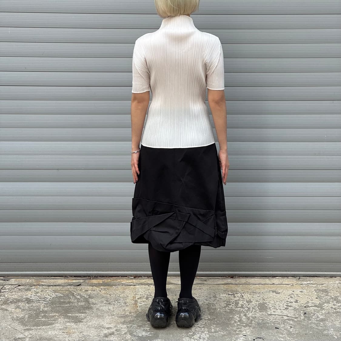 Folded Black Skirt 상품이미지10