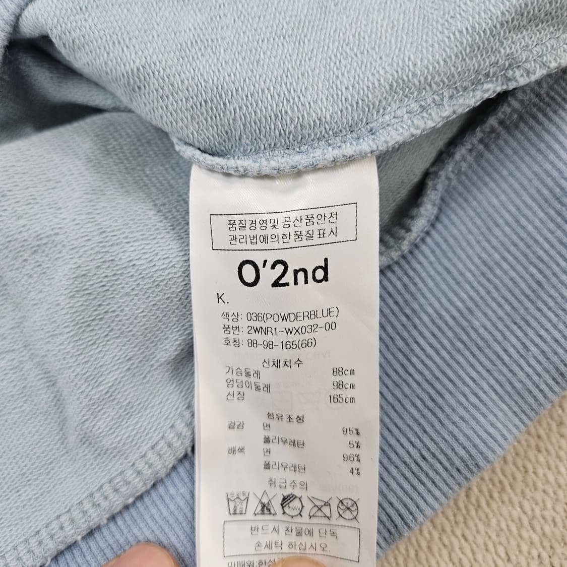 2 한섬 오즈세컨 빈티지 그래픽 스웻셔츠 0608Y2 상품이미지4