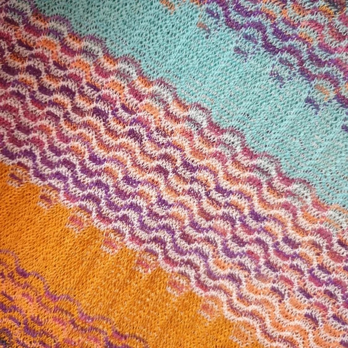 Missoni 미쏘니 메인라벨 파스텔 멀티컬러패턴 시어니트 폴로 스웨터 상품이미지9