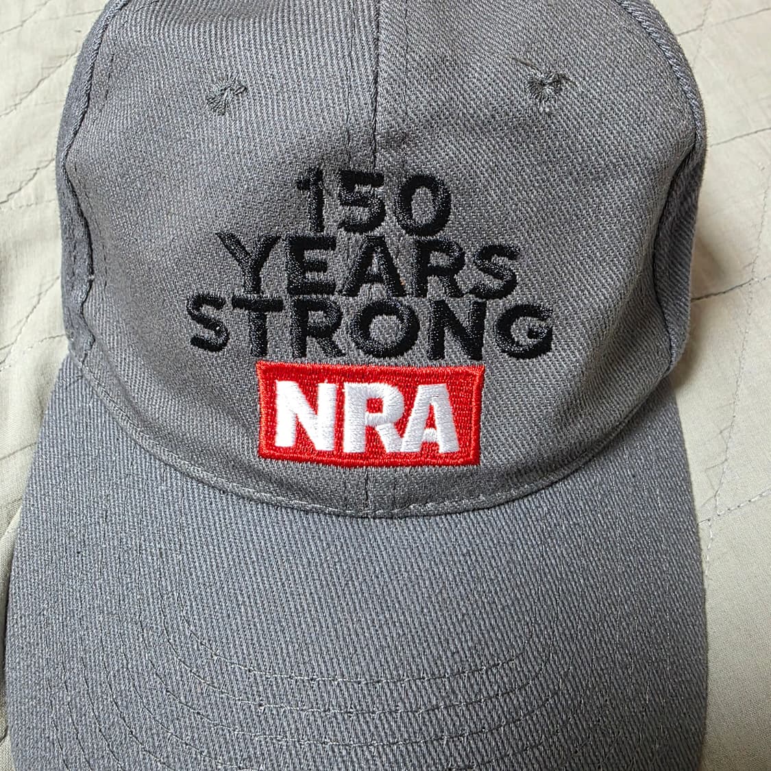 [OS] 빈티지 NRA 150 주년 6패널 캡 투톤 그레이 상품이미지2