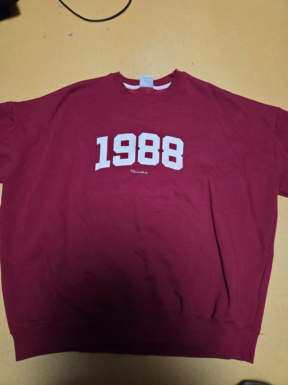 필루미네이트 1988 맨투맨 버건디 XL 상품이미지1