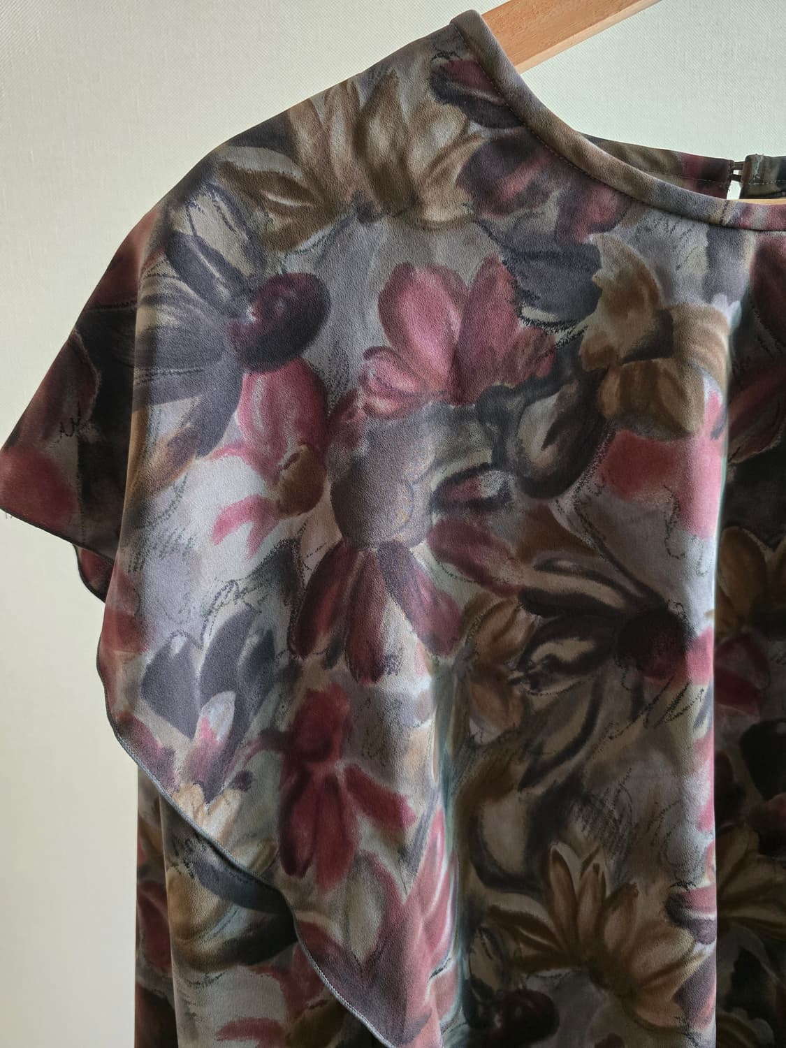 Japanese Vintage Floral Frill Blouse 상품이미지4