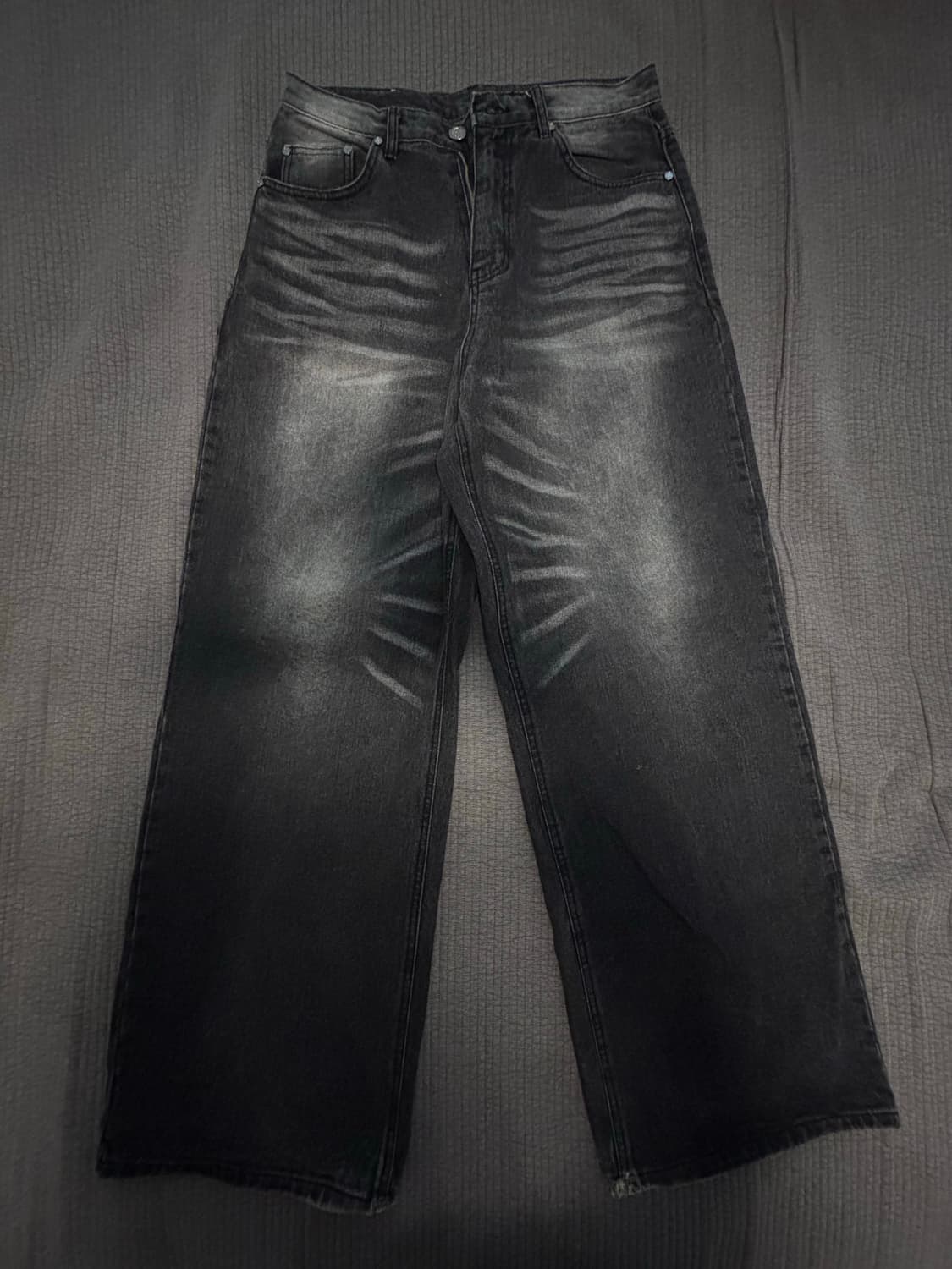 DNSR 시그니처 와이드 데님 팬츠 블랙 L 상품이미지1