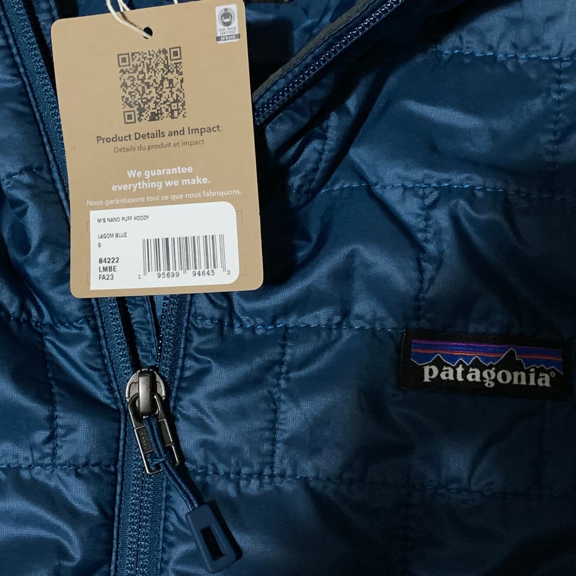 파타고니아 나노퍼프 후디 블루 S 새상품 상품이미지3