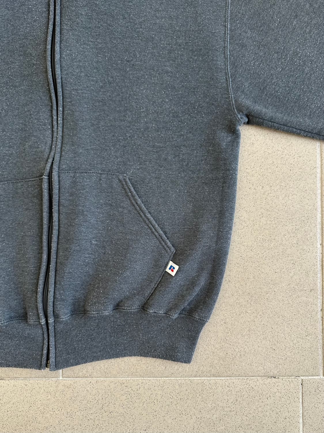 90s 빈티지 러셀 후드집업 다크그레이 L 상품이미지3