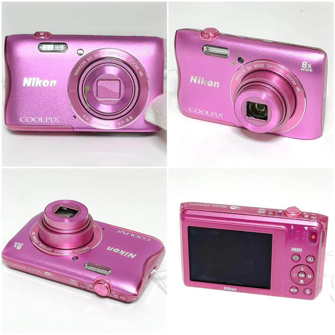 니콘 쿨픽스 S3700 핑크 빈티지디카 상품이미지2