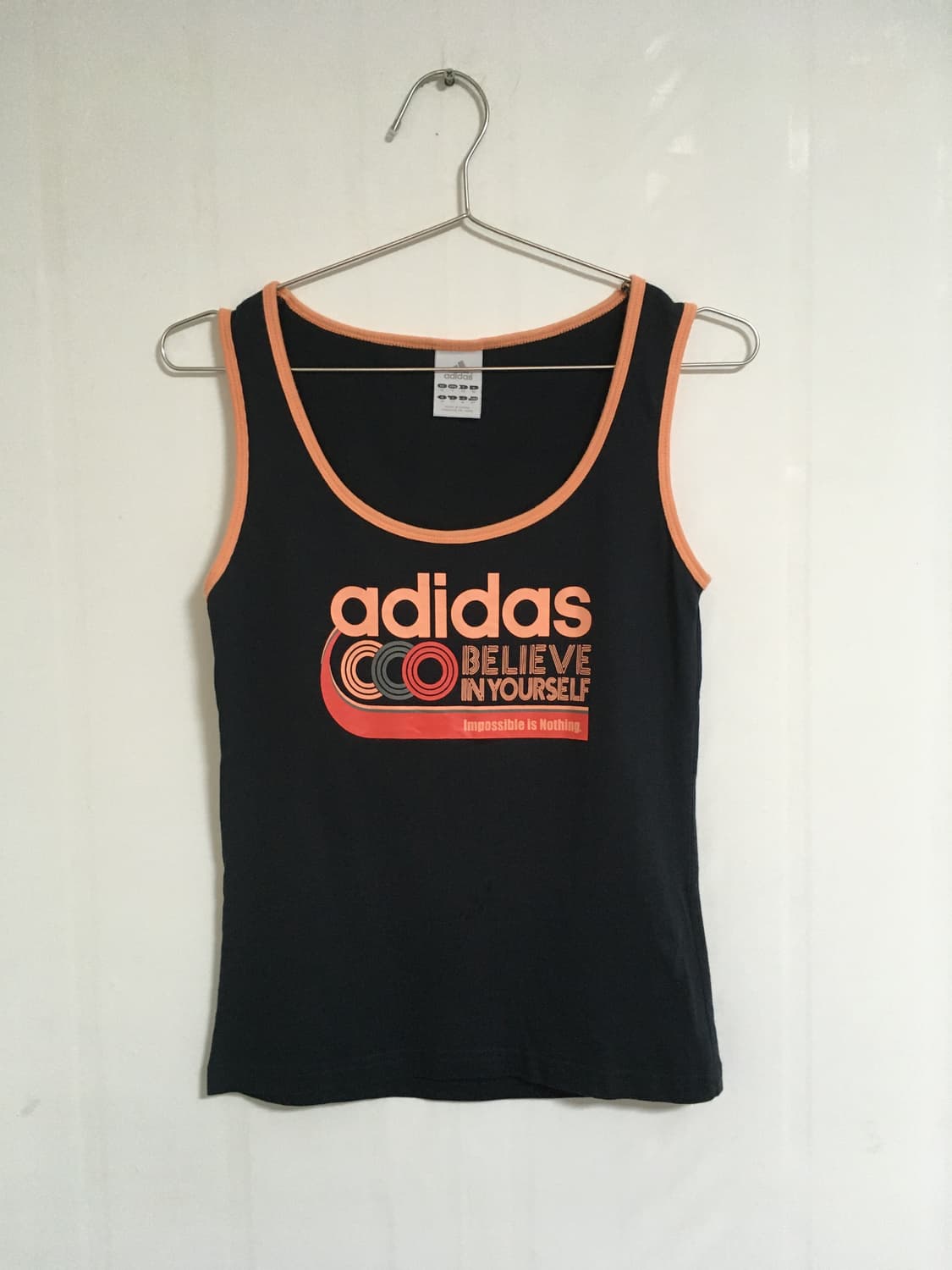 adidas Vintage Black Tank Top with Orang 상품이미지2