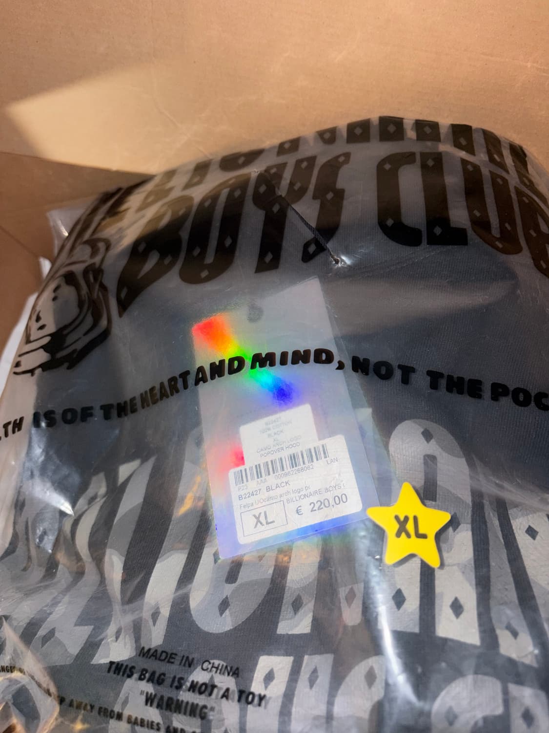 BBC 카모 아치 로고 후드블랙 XL 상품이미지5