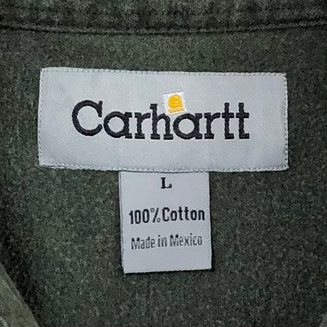 105 칼하트 카키 헤비 워크 셔츠 상품이미지3