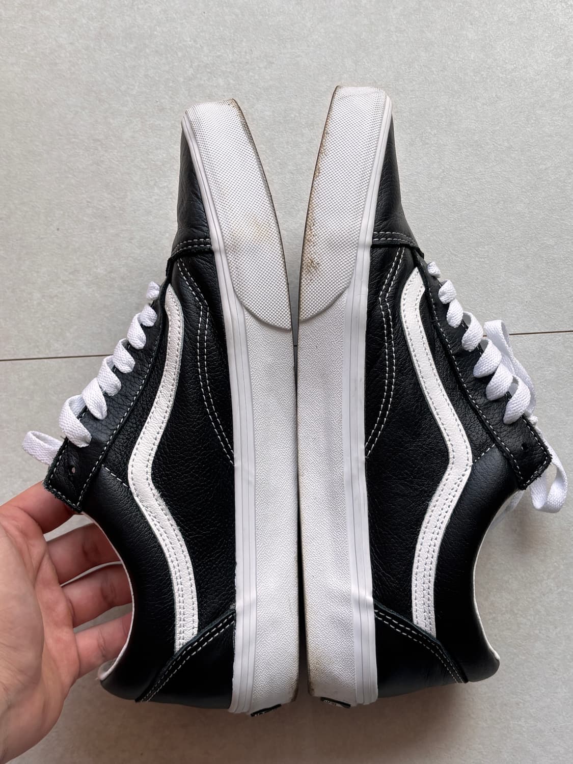 반스 레더 올드스쿨 블랙 290 상품이미지3