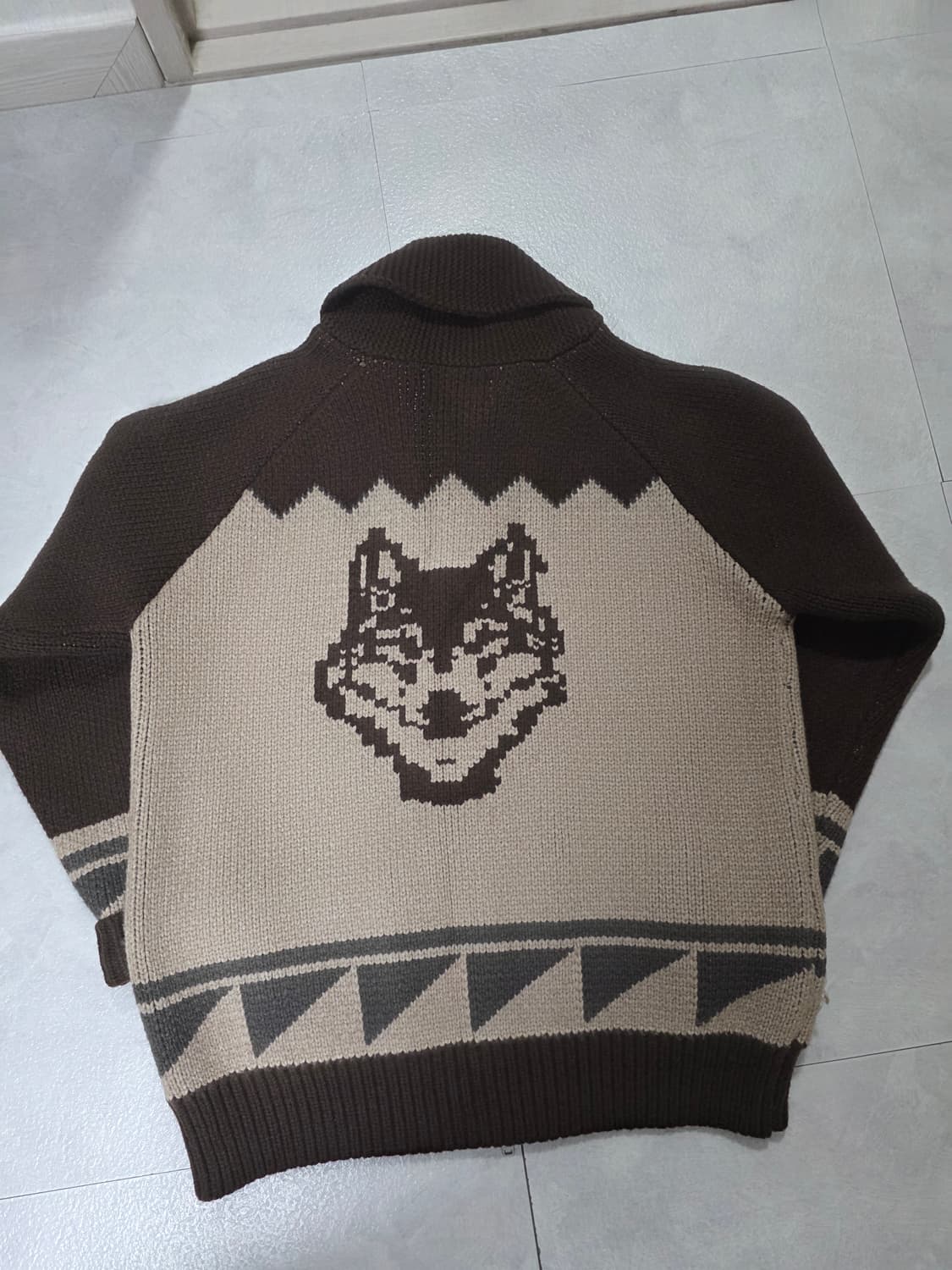 수아레 워셔블 코위친 니트 L 울프🐺 배송가능 📦 상품이미지5