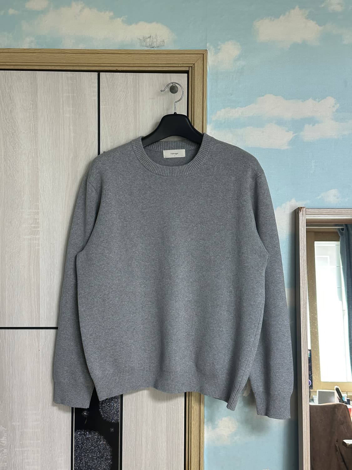 (3) 파브레가 버드아이 라운드 니트 화이트멜란지 상품이미지2