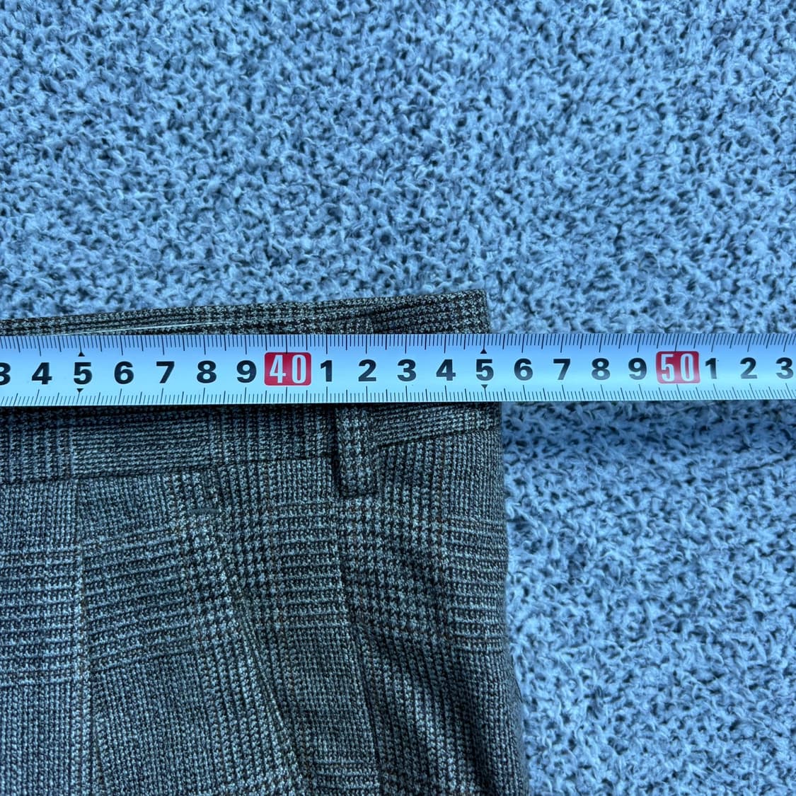 92-106 갤럭시 울 핀턱 체크 팬츠 0602J1 상품이미지7