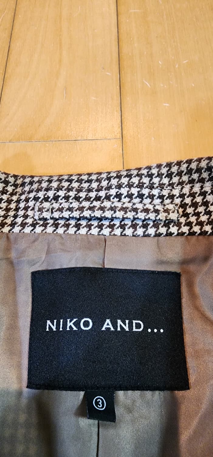 니코앤 하운드투스 체크 모직자켓 M 상품이미지6