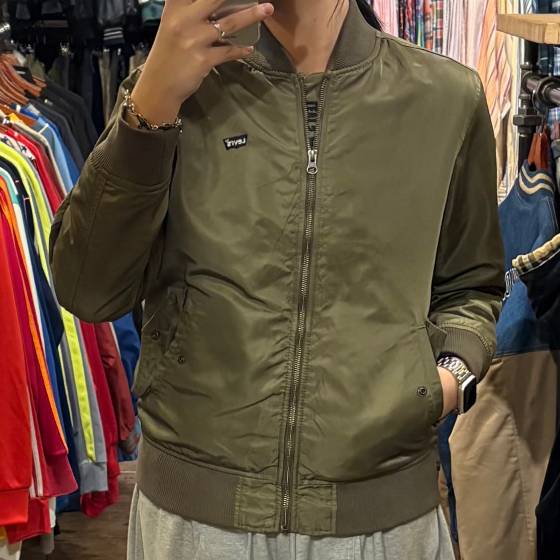 [HI] 리바이스 MA-1 보머자켓 카키 상품이미지2