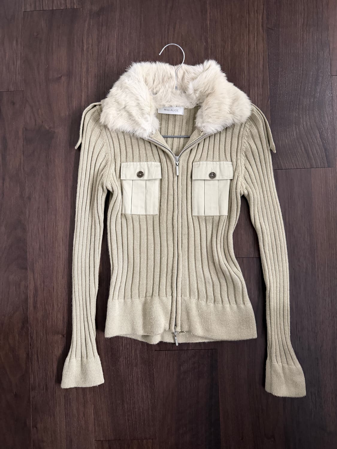 일본 토끼털 니트 집업 가디건 상품이미지1