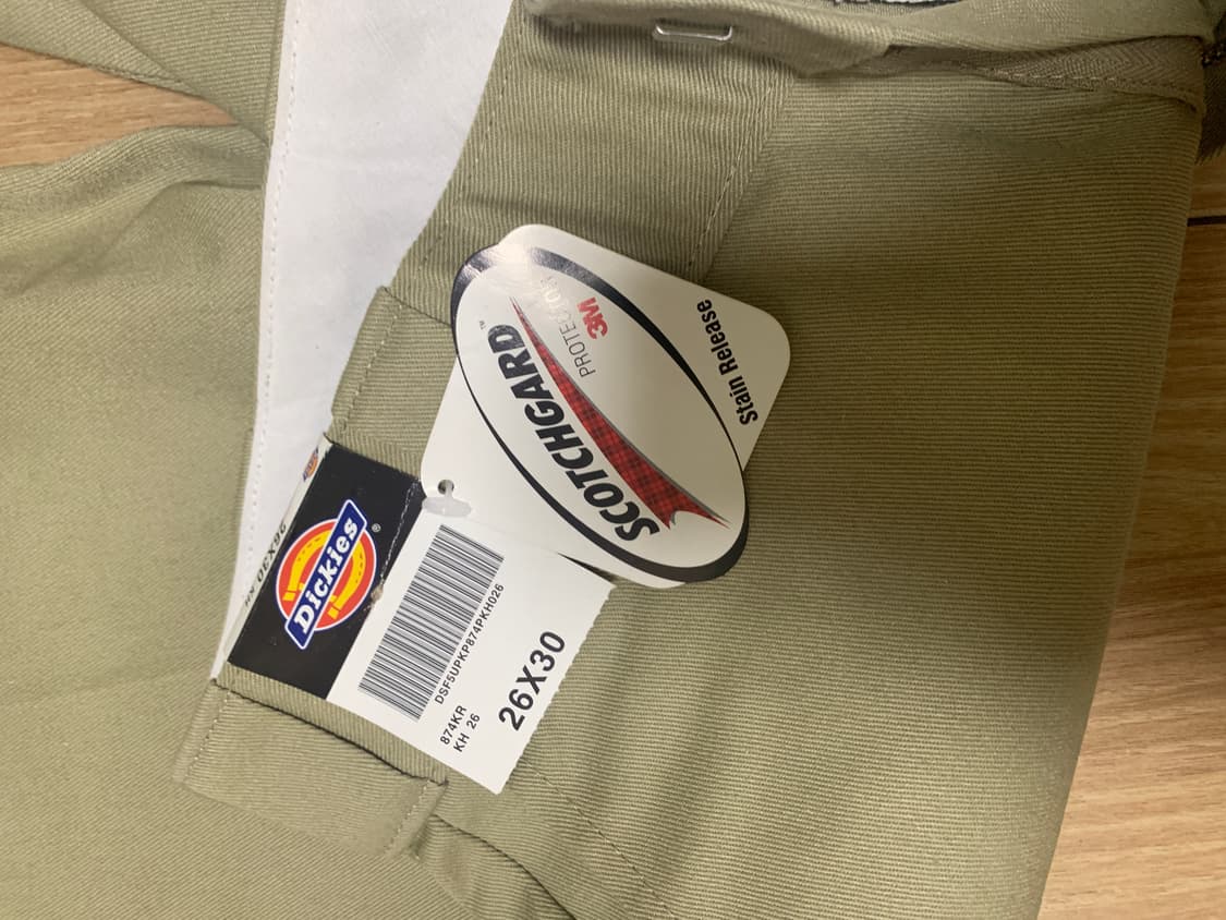 디키즈 874 카키색 바지 26사이즈 새상품 상품이미지3