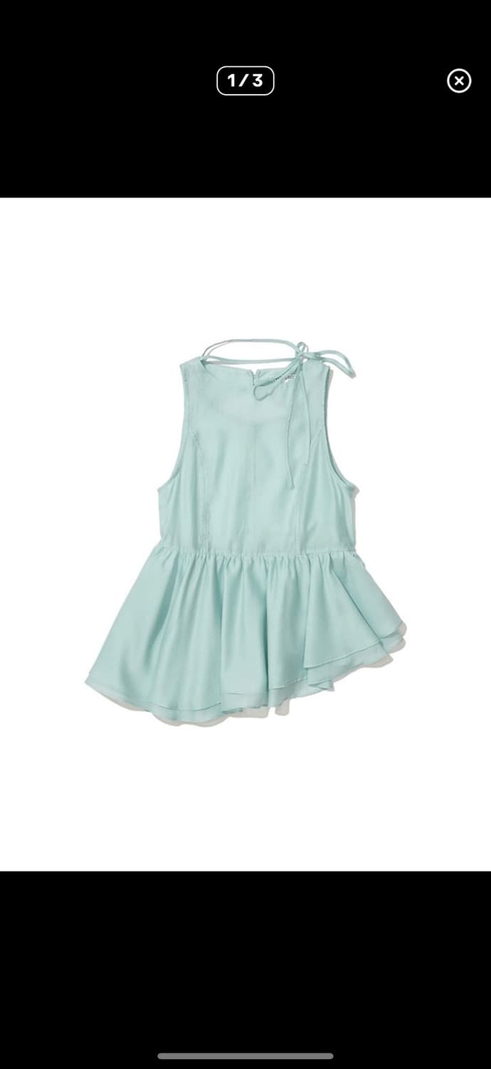 구해요)) 파르티멘토우먼 타이넥 프릴 블라우스 스카이 상품이미지1